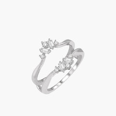 Diamond Insert Ring in 14K White Gold
