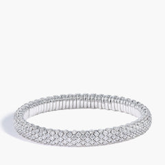 White Gold Diamond Flex Bangle