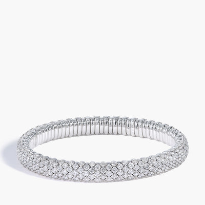 White Gold Diamond Flex Bangle - Private Label product