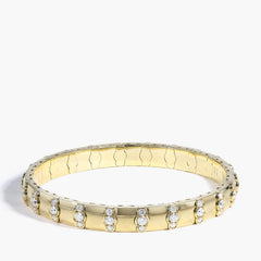 Diamond Station Bangle Bracelet