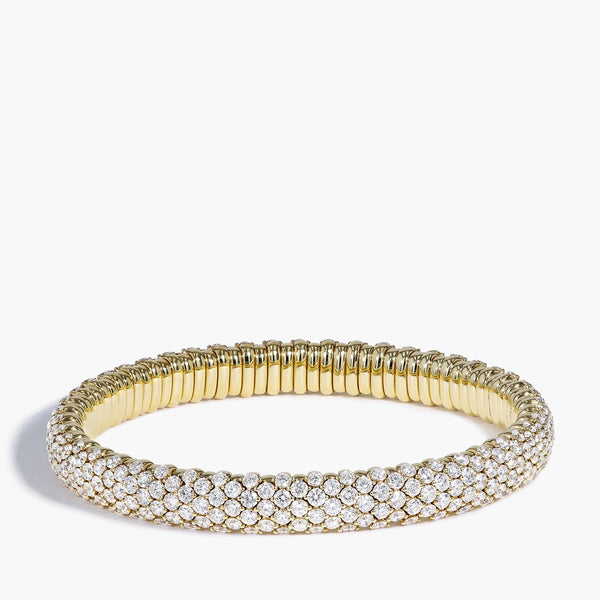 Yellow Gold Diamond Flex Bangle
