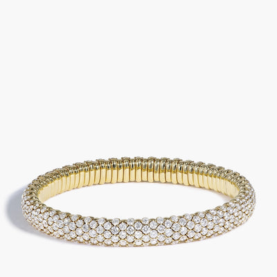 Yellow Gold Diamond Flex Bangle - Private Label product