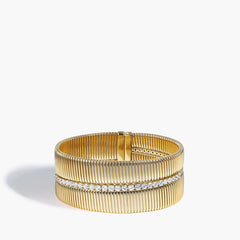 Wide Diamond Cuff Bracelet