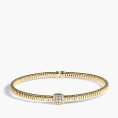 Diamond Station Cuff Bracelet