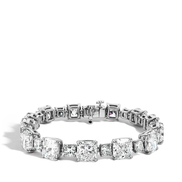 24 Carat Alternating Cushion Diamond Bracelet