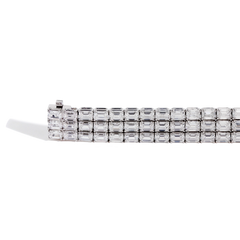 34 Carat 3 Row Diamond Bracelet