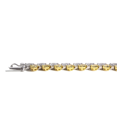 17 Carat Yellow and White Diamond Bracelet