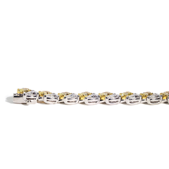 17 Carat Yellow and White Diamond Bracelet