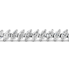 9 Carat Slanted Marquise Tennis Bracelet