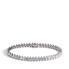 14 Carat Offset Marquise Diamond Bracelet