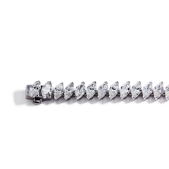 14 Carat Offset Marquise Diamond Bracelet