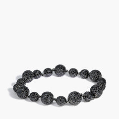 16 Carat Black Diamond Pavé Beaded Bracelet