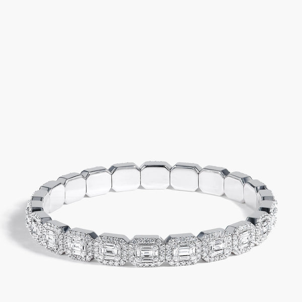 Flexible Diamond Bangle Bracelet
