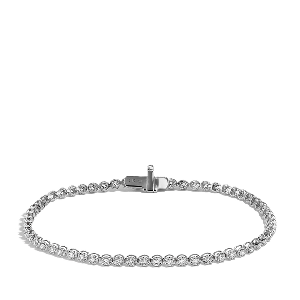 1 Carat Diamond Tennis Bracelet in 14K White Gold