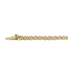 1 Carat Diamond Tennis Bracelet in 14K Yellow Gold