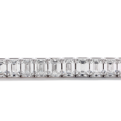 34 Carat Emerald-Cut Diamond Tennis Bracelet