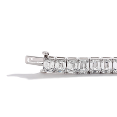 34 Carat Emerald-Cut Diamond Tennis Bracelet