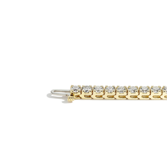10 Carat Diamond Tennis Bracelet in 14k Yellow Gold