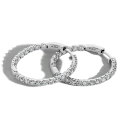 In and Out Lab Grown Diamond Hoop Earrings