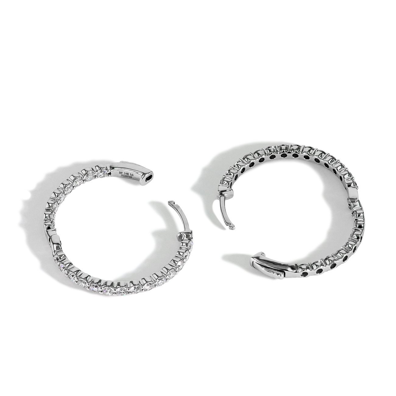 In and Out Lab Grown Diamond Hoop Earrings
