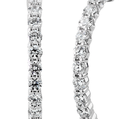 In and Out Lab Grown Diamond Hoop Earrings