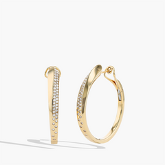 Diamond Pavé Hoop Earrings