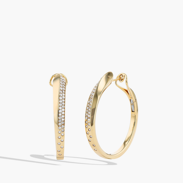 Diamond Pavé Hoop Earrings