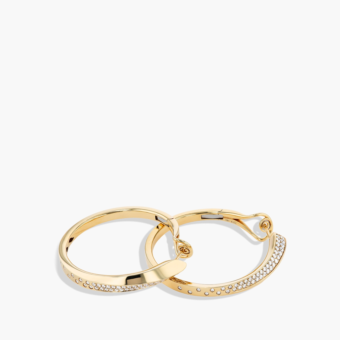 Diamond Pavé Hoop Earrings