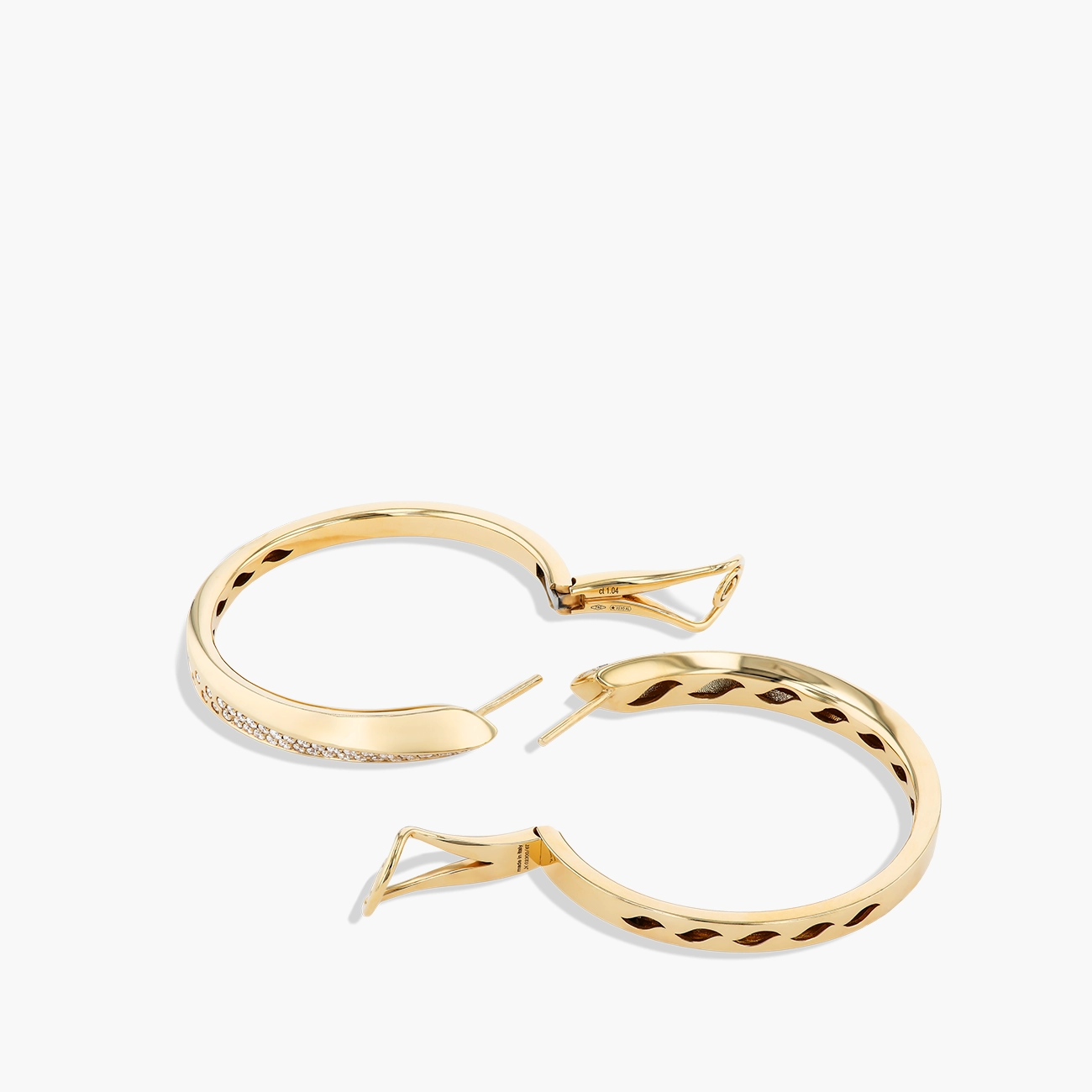 Diamond Pavé Hoop Earrings