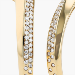Diamond Pavé Hoop Earrings