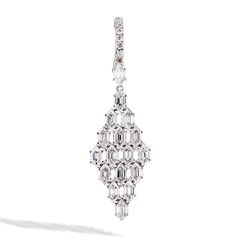 Diamond Hexagon Drop Earrings