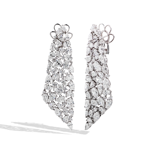 Multi-Shaped Diamond Drop Earrings