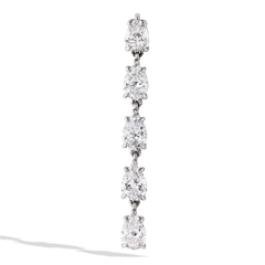 7 Carat Pear-Shaped Diamond Drop Earrings