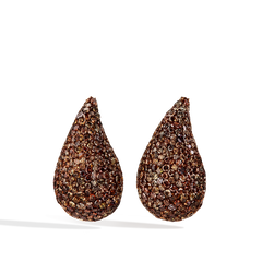 56 Carat Pavé Brown Diamond Earrings