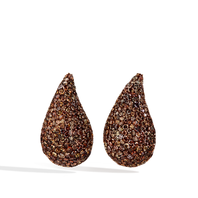 56 Carat Pavé Brown Diamond Earrings - J.R.DUNN product