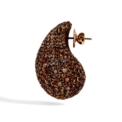 56 Carat Pavé Brown Diamond Earrings