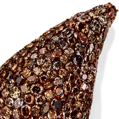 56 Carat Pavé Brown Diamond Earrings