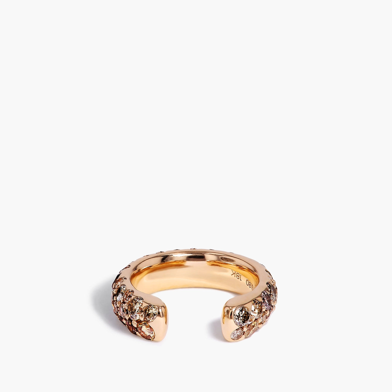 Ochre Pave Diamond Ear Cuff in 18K Rose Gold
