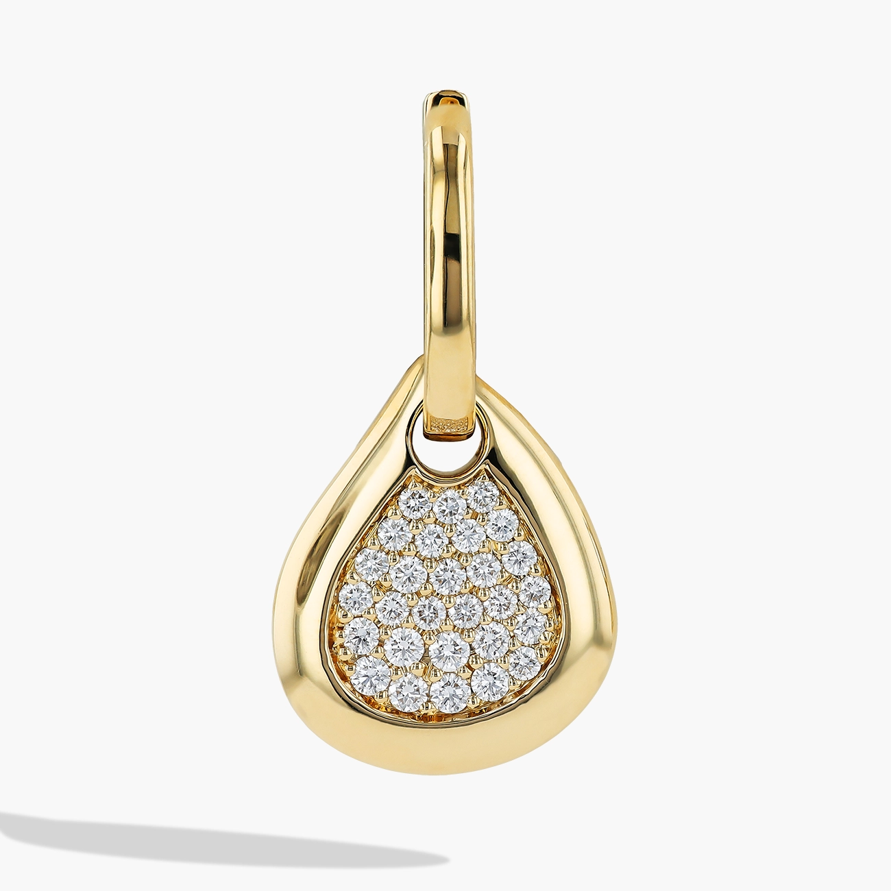 Diamond Pavé Teardrop Drop Earrings