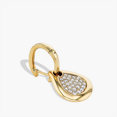 Diamond Pavé Teardrop Drop Earrings