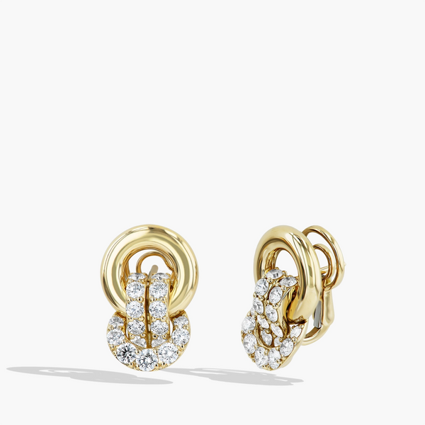 Diamond Pavé Knot Stud Earrings