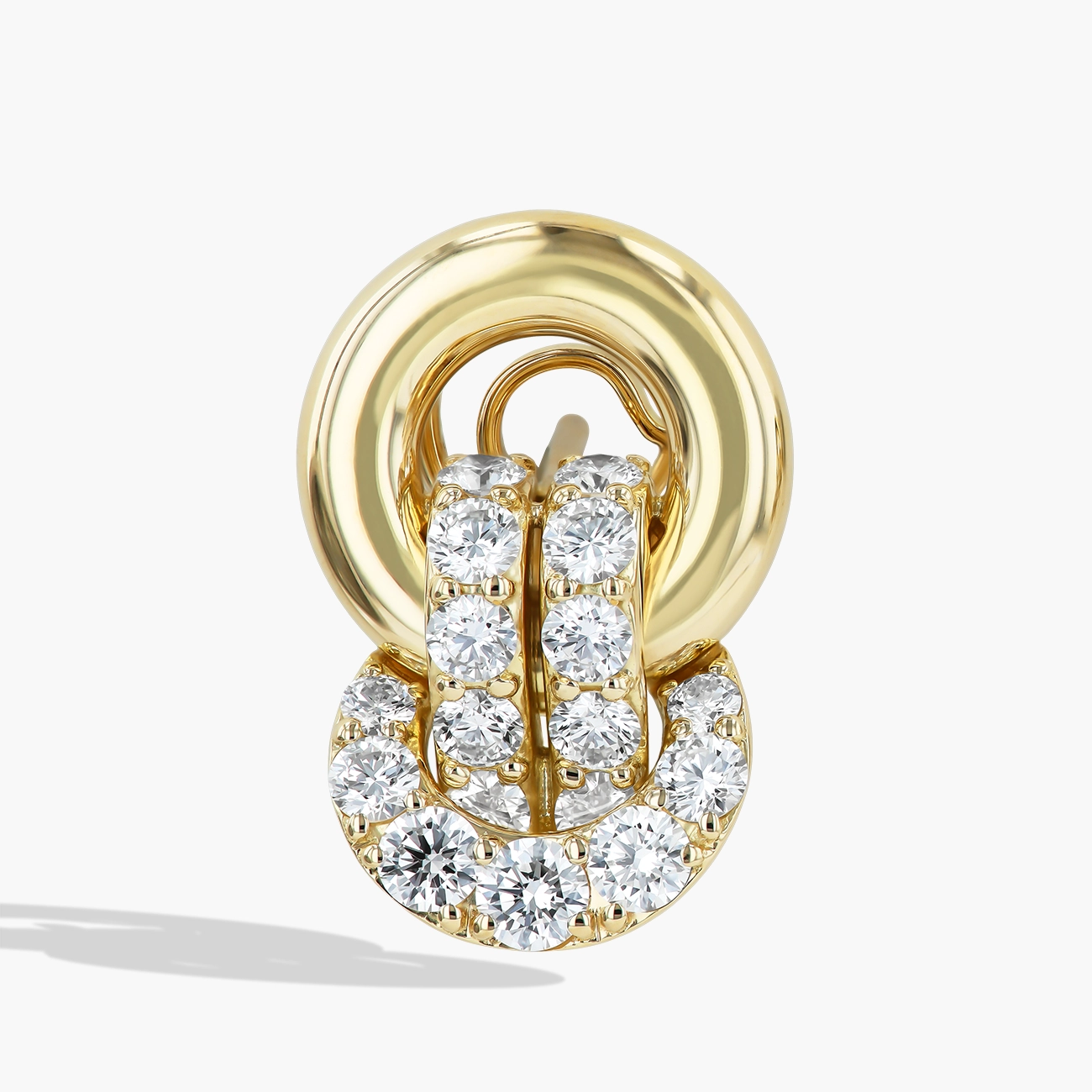Diamond Pavé Knot Stud Earrings