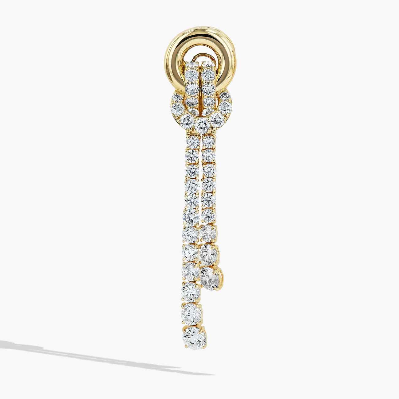 Diamond Knot Drop Earrings