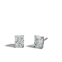 3 Carat Radiant-Cut Diamond Stud Earrings