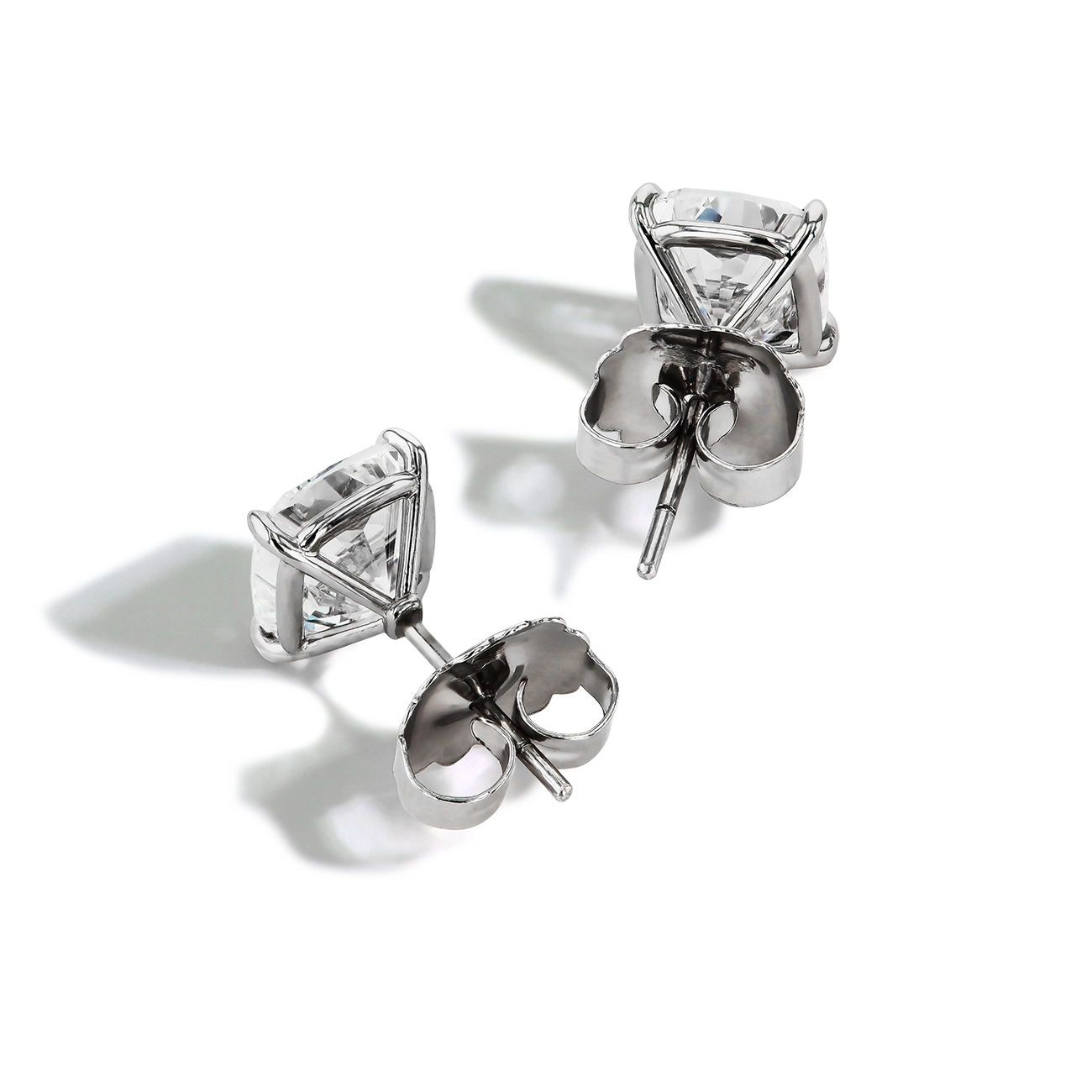 6 Carat Cushion-Cut Diamond Stud Earrings