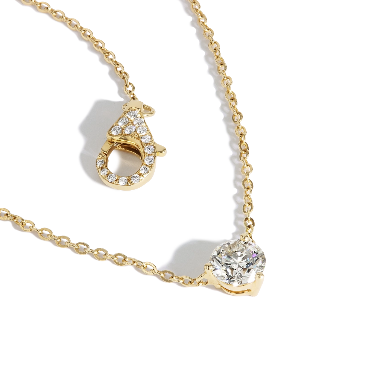 1.34 Carat Solitaire Pendant Necklace