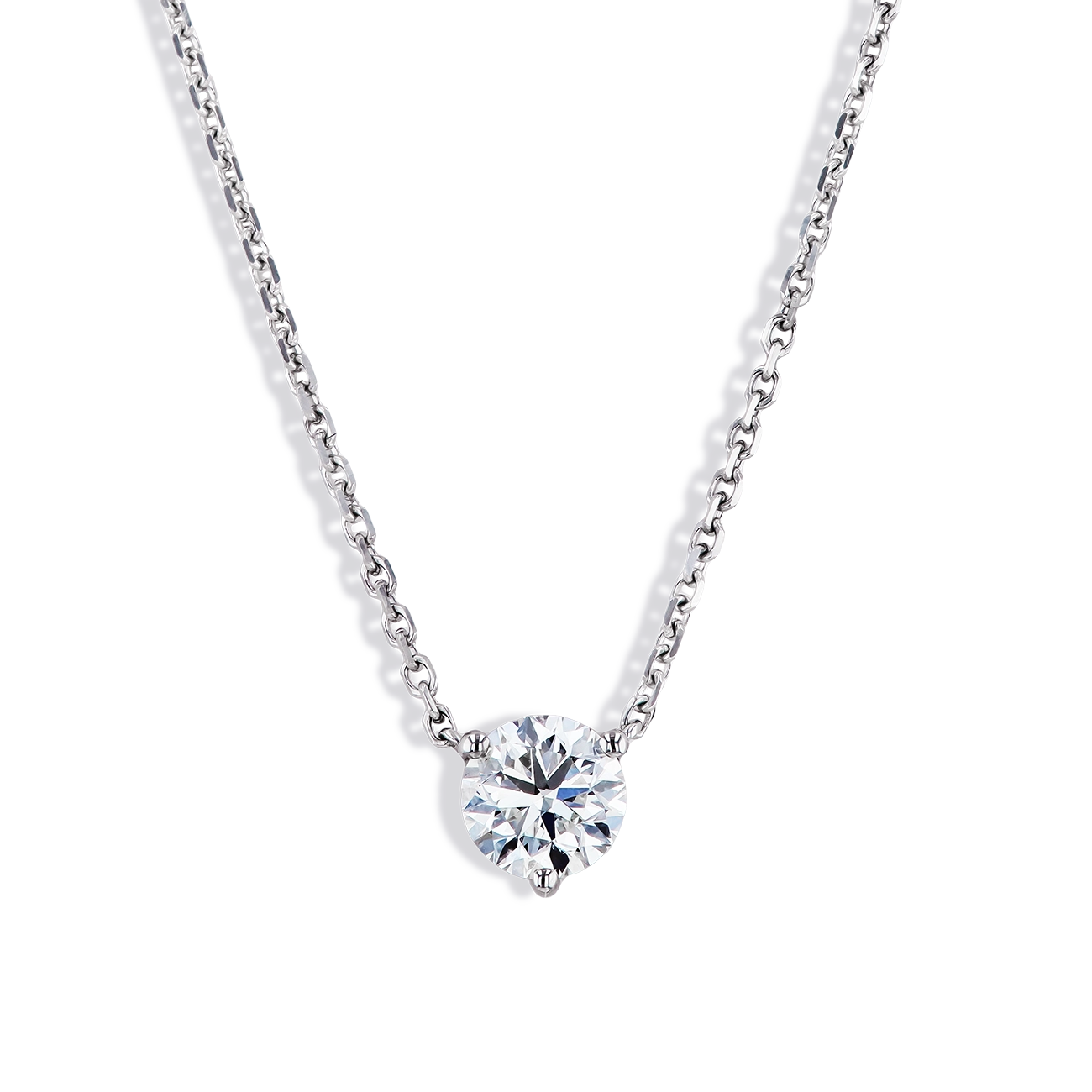 .50 Carat Diamond Solitaire Necklace - Botswana