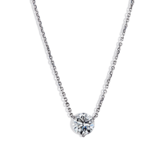 1 Carat Diamond Solitaire Necklace - Botswana