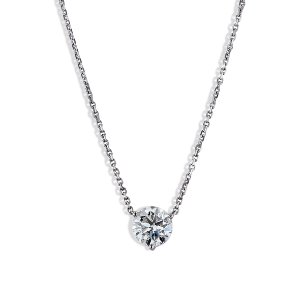 1 Carat Diamond Solitaire Necklace - Botswana