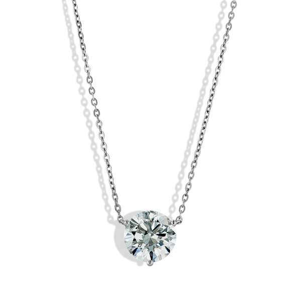 5 Carat Solitaire Pendant Necklace